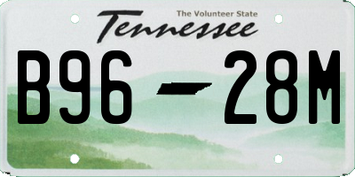 TN license plate B9628M