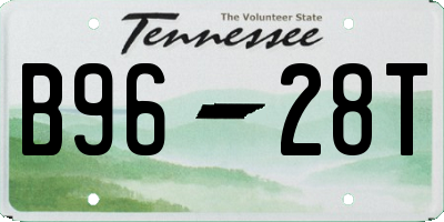 TN license plate B9628T