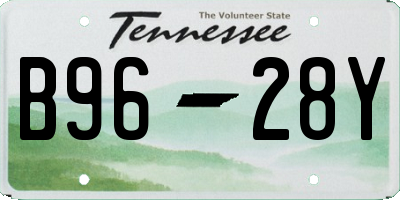 TN license plate B9628Y