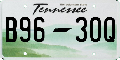 TN license plate B9630Q
