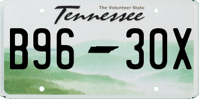 TN license plate B9630X