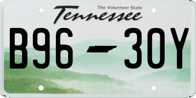 TN license plate B9630Y