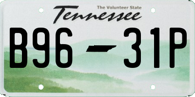 TN license plate B9631P