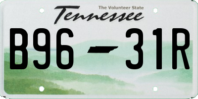 TN license plate B9631R