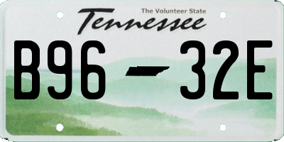 TN license plate B9632E
