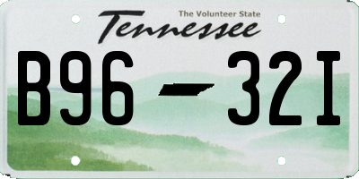 TN license plate B9632I