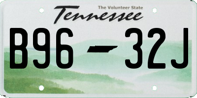 TN license plate B9632J