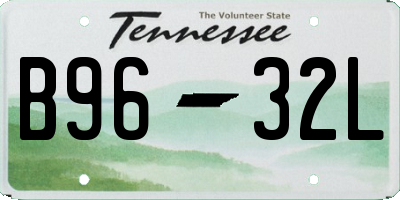 TN license plate B9632L