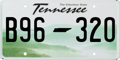 TN license plate B9632O