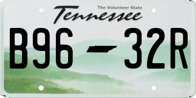 TN license plate B9632R