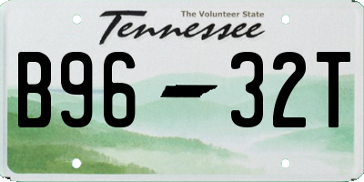 TN license plate B9632T