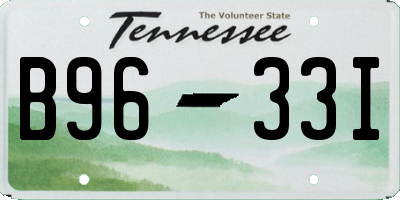 TN license plate B9633I