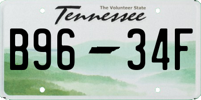 TN license plate B9634F