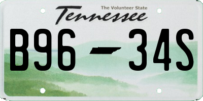 TN license plate B9634S