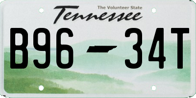 TN license plate B9634T