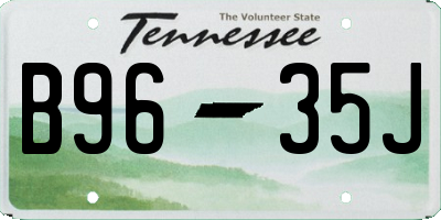 TN license plate B9635J