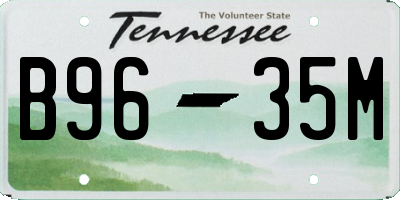 TN license plate B9635M