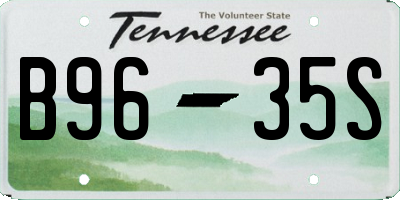 TN license plate B9635S
