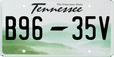TN license plate B9635V
