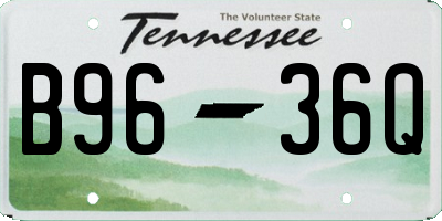 TN license plate B9636Q