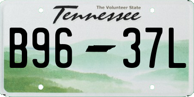 TN license plate B9637L