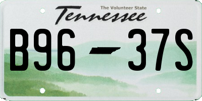 TN license plate B9637S