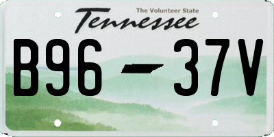 TN license plate B9637V