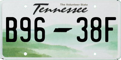 TN license plate B9638F