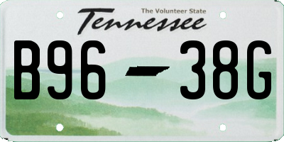TN license plate B9638G