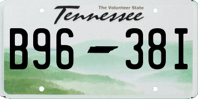 TN license plate B9638I