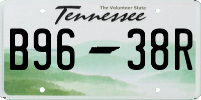 TN license plate B9638R