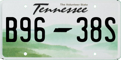 TN license plate B9638S