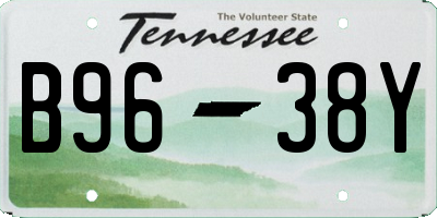 TN license plate B9638Y