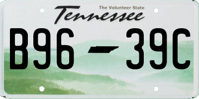 TN license plate B9639C