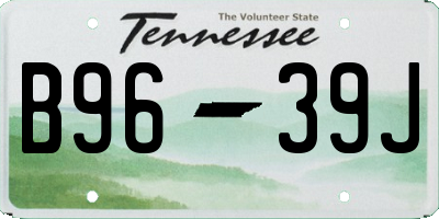 TN license plate B9639J