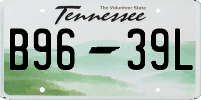 TN license plate B9639L