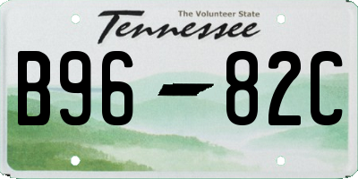 TN license plate B9682C