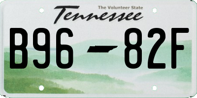 TN license plate B9682F