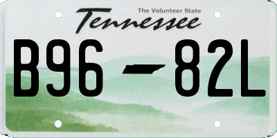 TN license plate B9682L