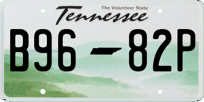 TN license plate B9682P