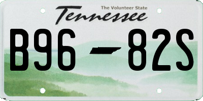 TN license plate B9682S