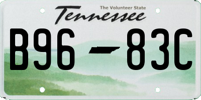 TN license plate B9683C