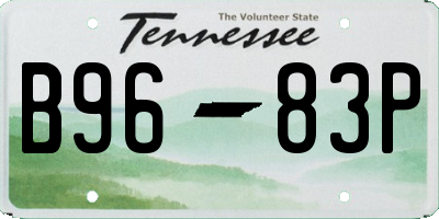 TN license plate B9683P