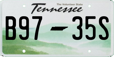 TN license plate B9735S