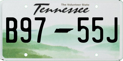 TN license plate B9755J