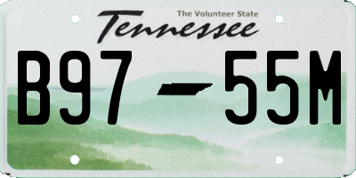 TN license plate B9755M