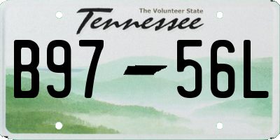 TN license plate B9756L