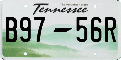TN license plate B9756R