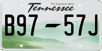 TN license plate B9757J