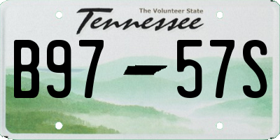 TN license plate B9757S